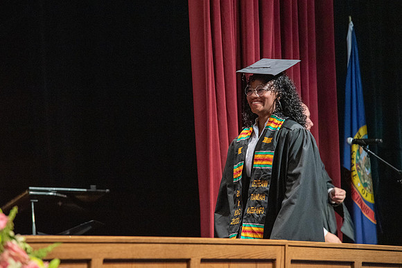 Graduates during convocation of the College of Physical Sciences and Engineering.