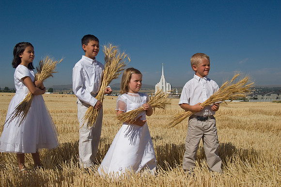 Children in the wheat fields- AUG 2007