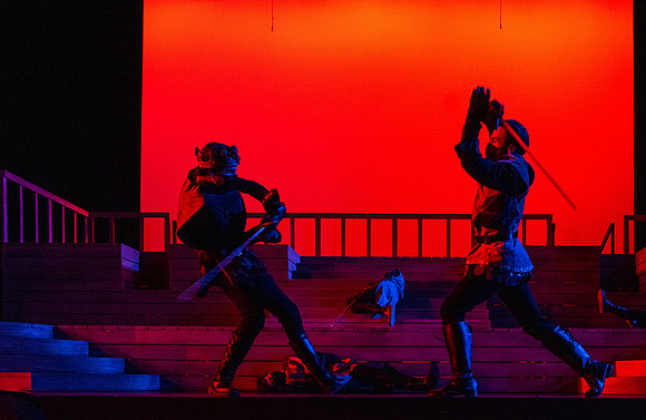 BYU-Idaho theatre department dress rehearsal of Shakespeare's Henry V.