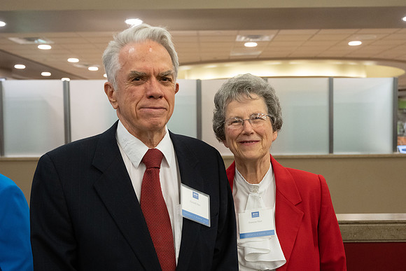 President's Club members enjoy an evening of socializing, musical entertainment and wonderful food in the Manwaring Center Ballroom.