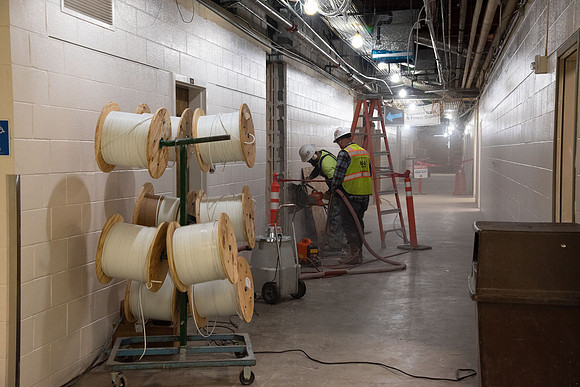 Progress on the construction in the John W. Hart Building at BYU-Idaho.