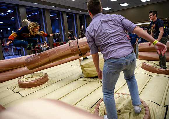 I-Night is a Campus wide party for Students to kick off the start of a new semester. Activities include inflatables, speed dating, dancing, nerf wars, and more.