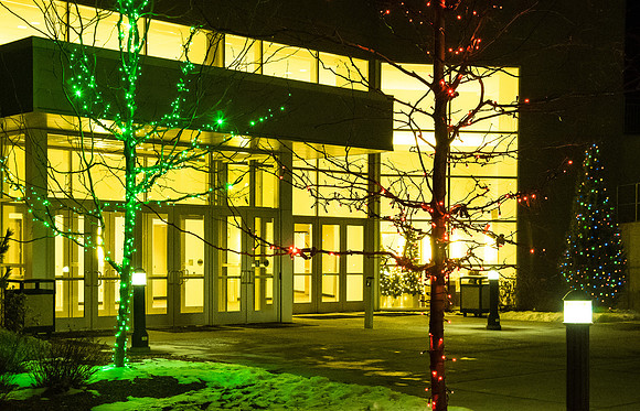 Christmas lights around campus help bring in the holiday cheer.