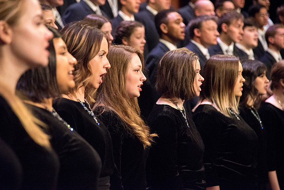 Men and women combined choir