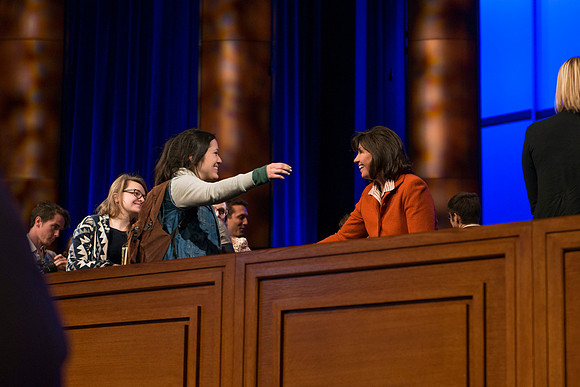Carole M. Stephens, First Counselor of the Relief Society General Presidency, speaks to BYU-Idaho students at Devotional.