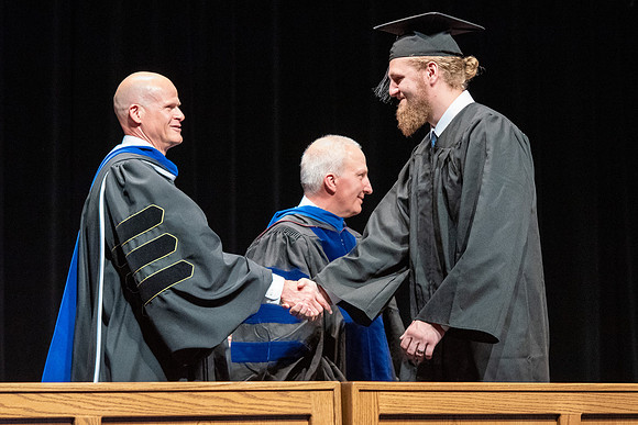 Graduates during convocation of the College of Physical Sciences and Engineering.