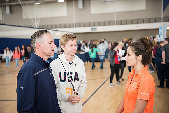 Prospective students and parents tour campus and participate in various activities. Fall Semester.
