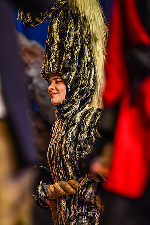 The theatre department's dress rehearsal of the Wind in the Willows in the Snow Drama Theatre.