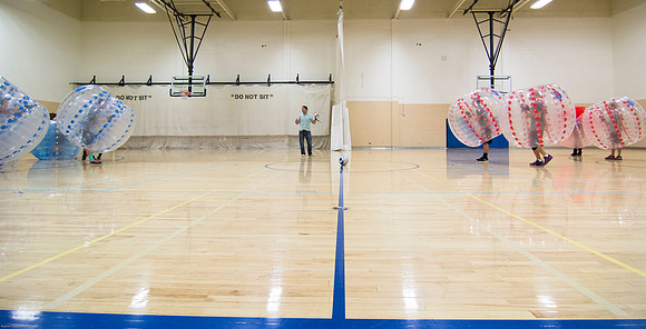 IBC group, Bumper Sportz, offers a fun activity where you get to wear a Zorb ball and play soccer with your friends.