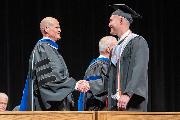 Graduates during convocation of the College of Physical Sciences and Engineering.