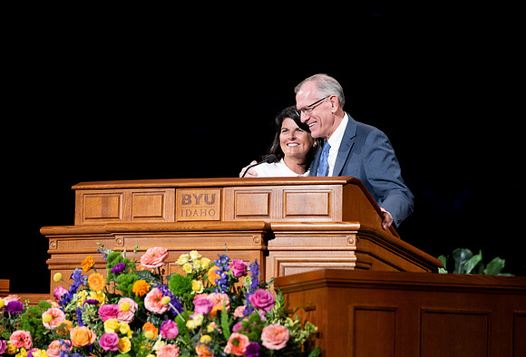 Elder and sister Bangerter speak at Devotional at BYU-Idaho