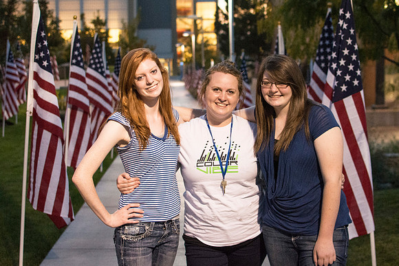 BYU-Idaho posts 500 flags in the Central Quad on Constitution Day.
