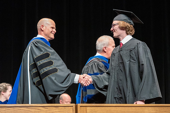 Graduates during convocation of the College of Physical Sciences and Engineering.