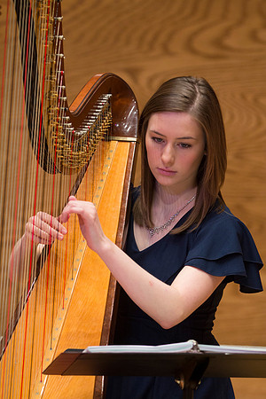 Harp Ensemble dress rehearsal