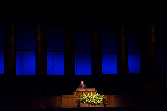 Elder Jeffrey R. Holland speaking at Brigham Young University-Idaho's Devotional