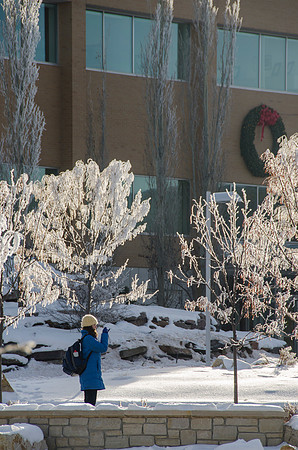 A frosty winter day at BYU-Idaho.