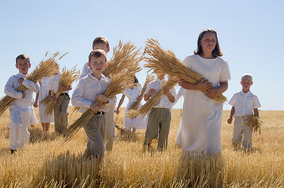 Children in the wheat fields- AUG 2007