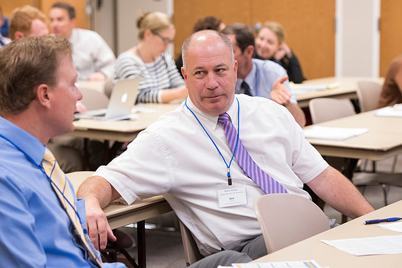 Faculty members come together in preparation of the new school year.
