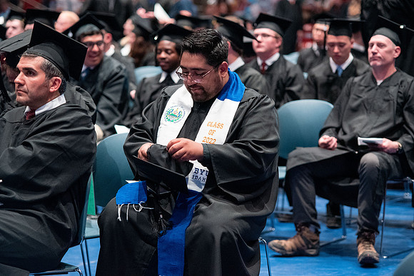 Graduates during convocation of the College of Physical Sciences and Engineering.