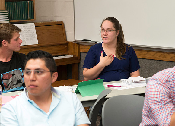 Business Management students learn some creative developement and thinking skills to prepare them for their IBC groups. The class is taught in a group effort by Craig Bell, Drew Eagar and Kent Lundin.