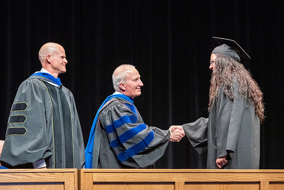 Graduates during convocation of the College of Physical Sciences and Engineering.
