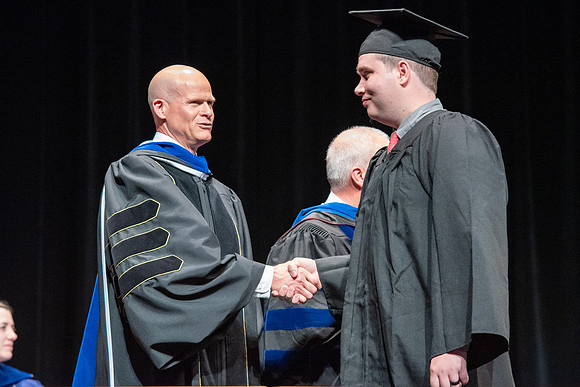 Graduates during convocation of the College of Physical Sciences and Engineering.
