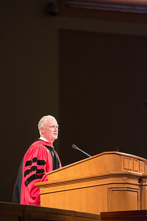 President Kim B Clark speaks at the commencement ceremony. Photo by Ryan Chase