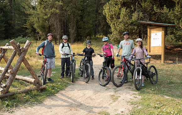 Media Creation Team mountain biking.
