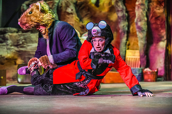 The theatre department's dress rehearsal of the Wind in the Willows in the Snow Drama Theatre.