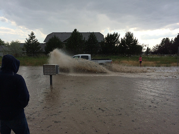 July 15, 2014 Over an inch of rain in less than an hour created a flash flood through Rexburg streets, through a few BYU-Idaho buildings and also flooded several students basement apartments. The even