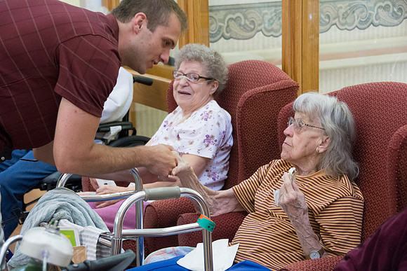 Dancers visit a Convalescent Center in Green River Wyoming.