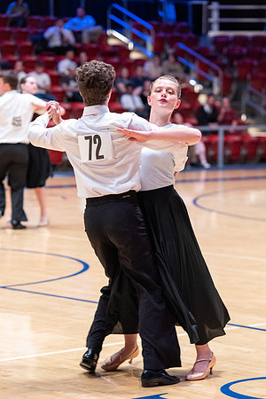 Students perform in a dance competition at the Hart Auditorium.