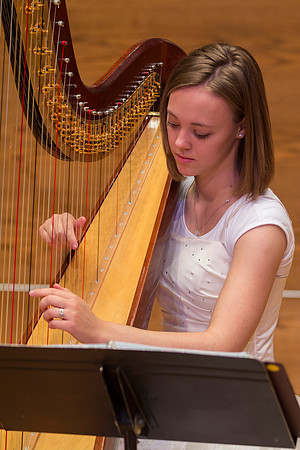 Harp Ensemble dress rehearsal