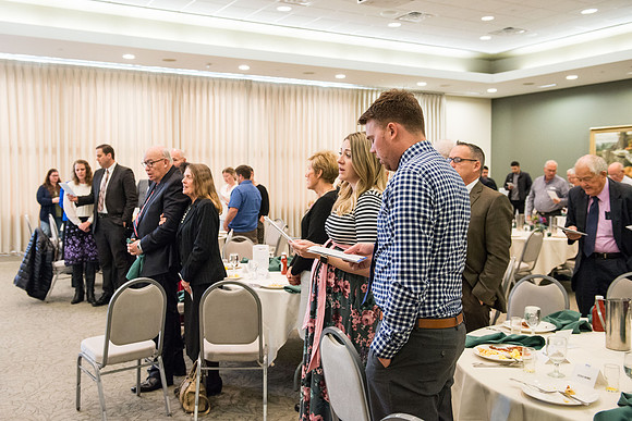 Emeritus Breakfast, Nov 2018, BYU-Idaho Alumni Award of excellence was awarded to Jon Beesley.