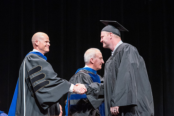 Graduates during convocation of the College of Physical Sciences and Engineering.