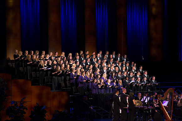 A BYU-Idaho Sacred Music Production performed in the BYU-Idaho Center, conducted by Dallin Hansen and written by Daniel Gawthrop.