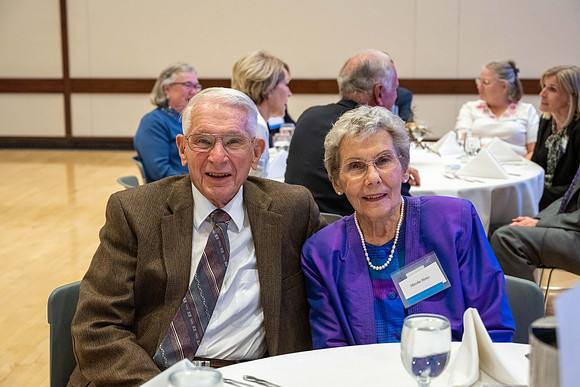 President's Club members enjoy an evening of socializing, musical entertainment and wonderful food in the Manwaring Center Ballroom.