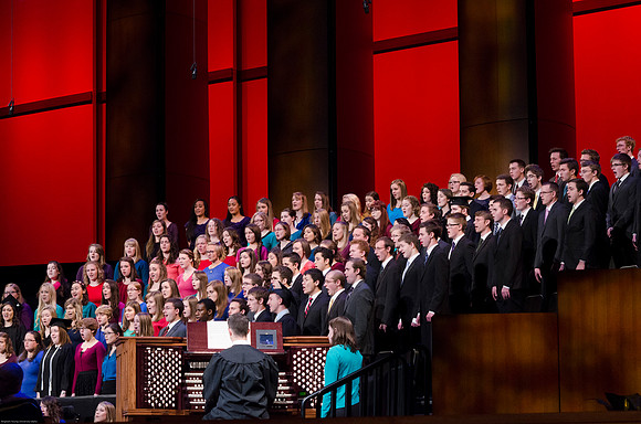 Choir Sings at Graduation Commencement Ceremony.