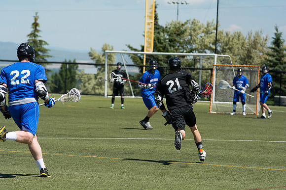 Brigham Young University-Idaho's men's lacrosse plays in the upper fields on campus.