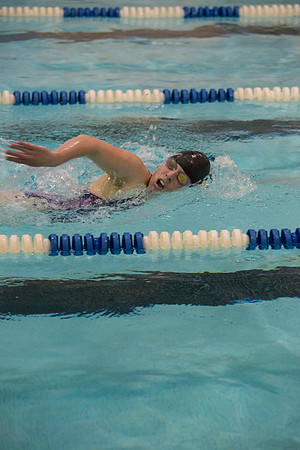 BYU-Idaho swimmers swim in the championship held in the Hart Building