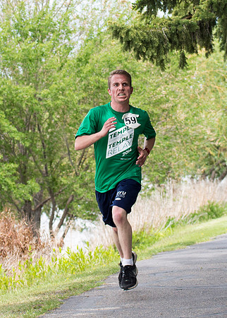 This year's Temple to Temple relay attracted over 400 participants.