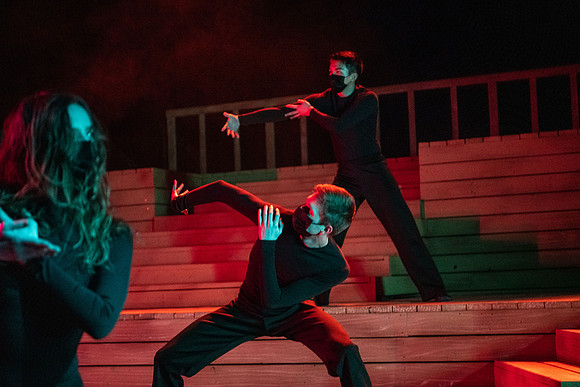 BYU-Idaho theatre department dress rehearsal of Shakespeare's Henry V.