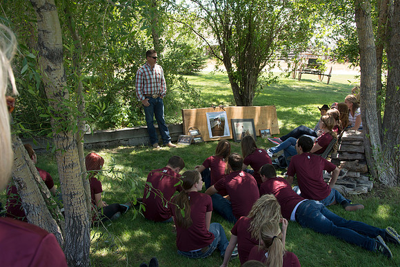Dance Alliance tour through Wyoming Colorado and South Dakota. An enjoyable day at the "Homeplace" the ranch of the Pope family in Cokeville, Wyoming.
