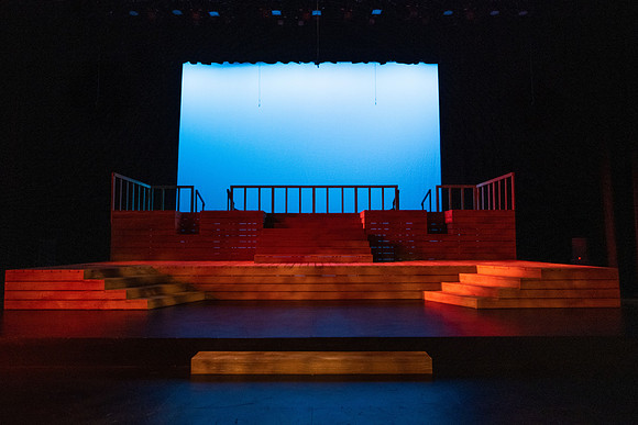 BYU-Idaho theatre department dress rehearsal of Shakespeare's Henry V.