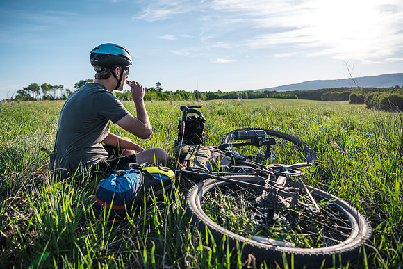 James rides a route starting and ending in Rexburg and looping through Green Canyon and Heisi Hot Springs.
