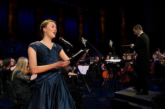 A BYU-Idaho Sacred Music Production performed in the BYU-Idaho Center, conducted by Dallin Hansen and written by Daniel Gawthrop.