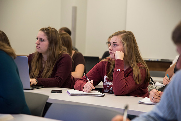 Animal Science majors listen and learn in the classroom.
