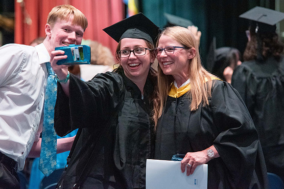 Graduates during convocation for the College of Performing and Visual Arts.
