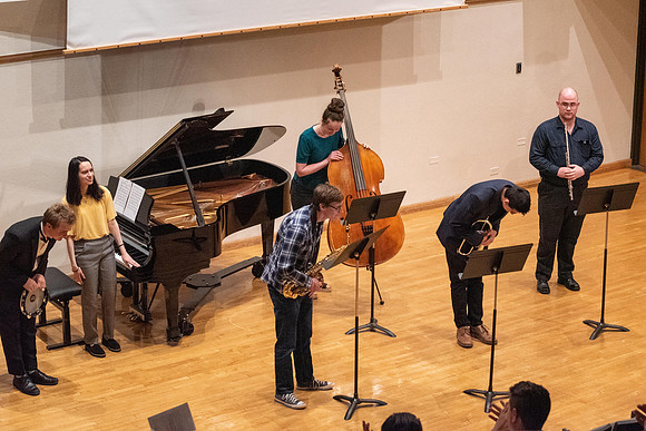 Students of Sue Neimoyer and R. Michael Wahlquist performed at the Snow Recital Hall.
