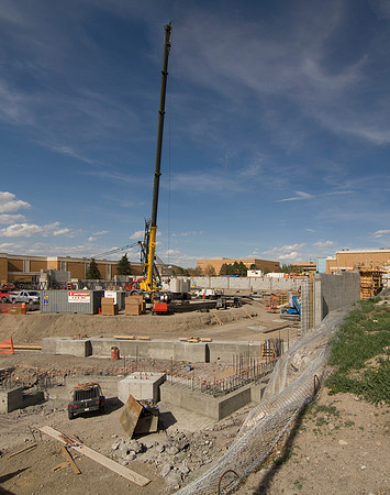 Construction on the Auditorium, later named the BYU-Idaho Center.